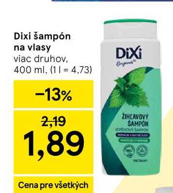 Dixi šampón na vlasy viac druhov 400 ml