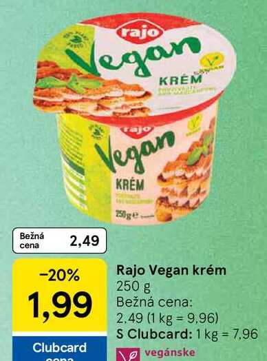 Rajo Vegan krém 250 g 