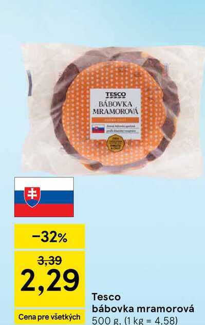 Tesco bábovka mramorová 500 g