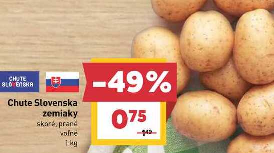 Chute Slovenska zemiaky skoré, prané voľné 1 kg