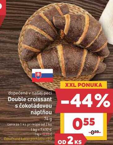 Double croissant s čokoládovou náplňou 74 g 