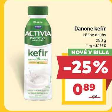 Danone kefír rôzne druhy 280 g