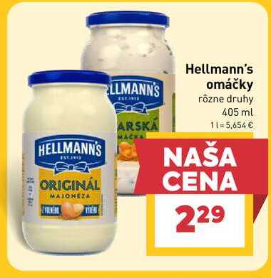Hellmann's Tatárska omáčka 405 ml