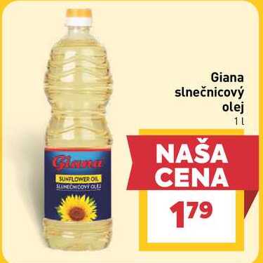 Giana slnečnicový olej 1l v akcii