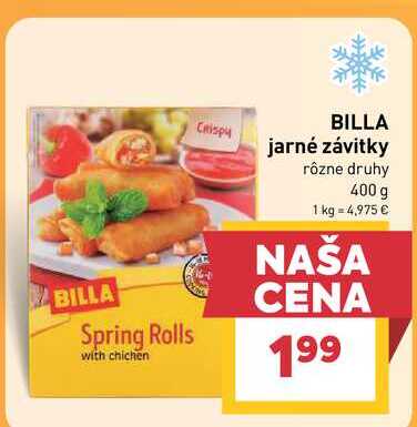 BILLA jarné závitky rôzne druhy 400 g