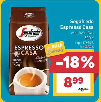 Segafredo Espresso Casa zrnková káva 500 g