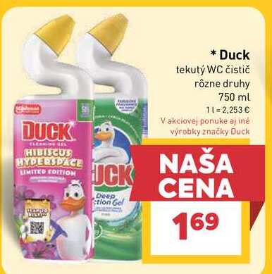 Duck tekutý WC čistič rôzne druhy 750 ml