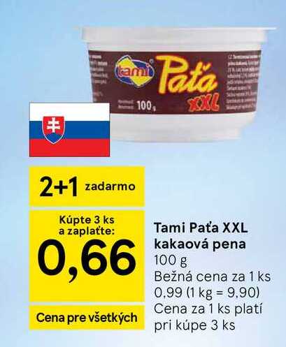 Tami Paťa XXL kakaová pena 100 g