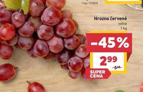 Hrozno červené voľné 1 kg