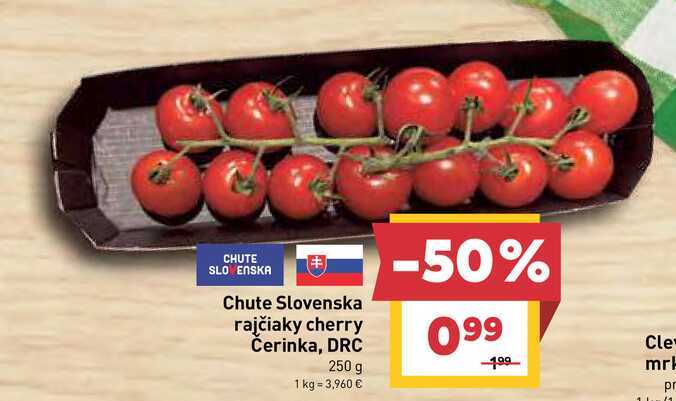 Chute Slovenska rajčiaky cherry Cerinka, DRC 250 g
