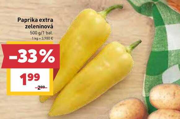 Paprika extra zeleninová 500 g/1 bal. 