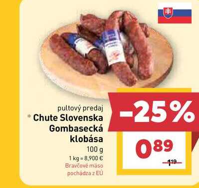Gombasecká klobása 100 g 