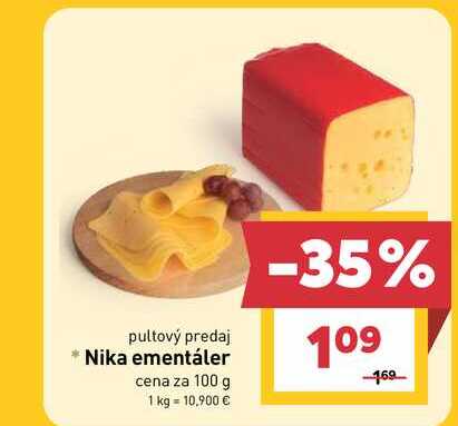 Nika ementáler cena za 100 g