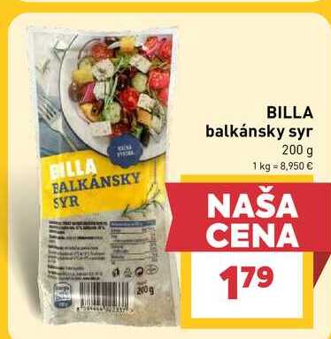 BILLA balkánsky syr 200 g