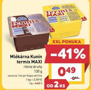 Kunín termix MAXI rôzne druhy 130 g 