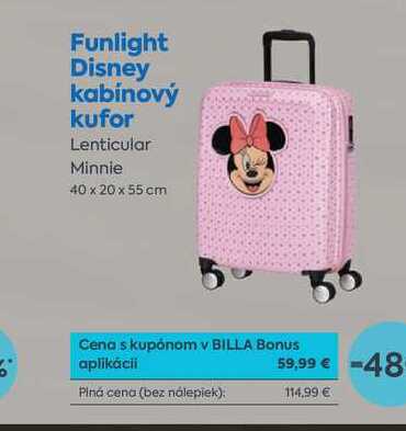 Funlight Disney kabínový kufor Lenticular Minnie 40 x 20 x 55 cm 