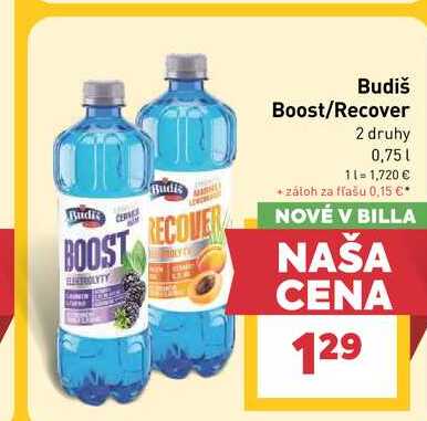 Budiš Boost/Recover 2 druhy 0,75l