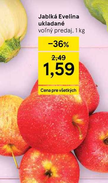 Jablká Evelina ukladané voľný predaj, 1 kg 