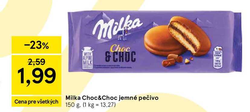 Milka Choc&Choc jemné pečivo 150 g