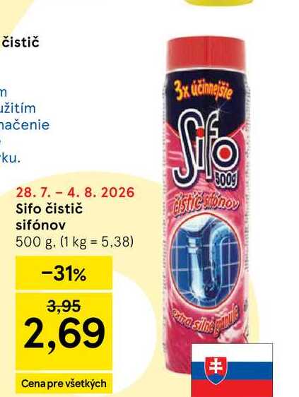 Sifo čistič sifónov 500 g