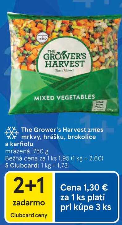 The Grower's Harvest zmes mrkvy, hrášku, brokolice a karfiolu mrazená, 750 g
