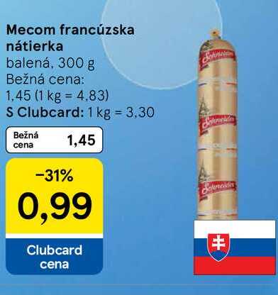 Mecom francúzska nátierka balená, 300 g 