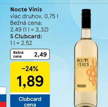 Nocte Vinis viac druhov, 0.75l