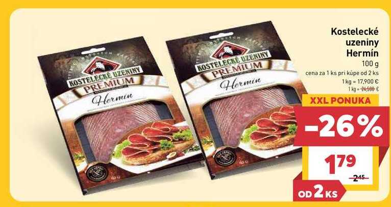 Kostelecké uzeniny Hermín 100 g