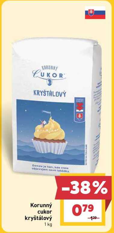 Korunný cukor kryštálový 1 kg