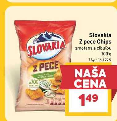 Slovakia Z pece Chips smotana s cibuľou 100 g
