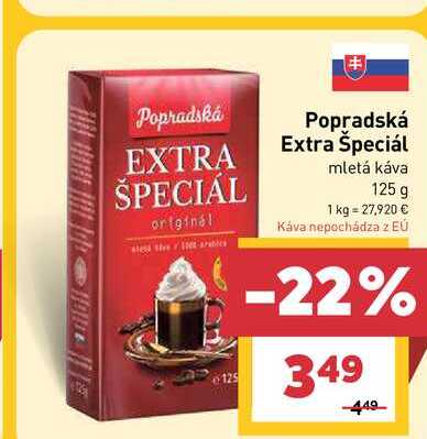 Špeciál mletá káva 125 g  v akcii