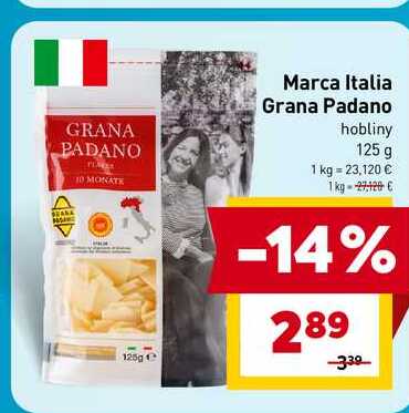 Marca Italia Grana Padano hobliny 125 g