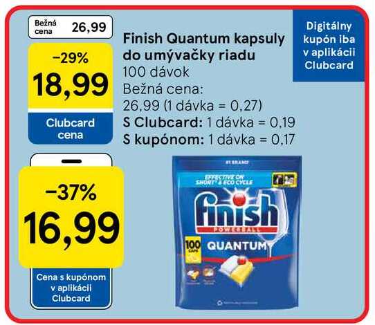 Finish Quantum kapsuly do umývačky riadu 100 dávok