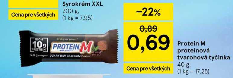 Protein M proteínová tvarohová tyčinka 40 g