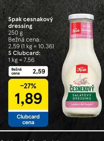 Spak cesnakový dressing 250 g