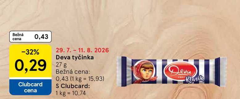 Deva tyčinka 27 g