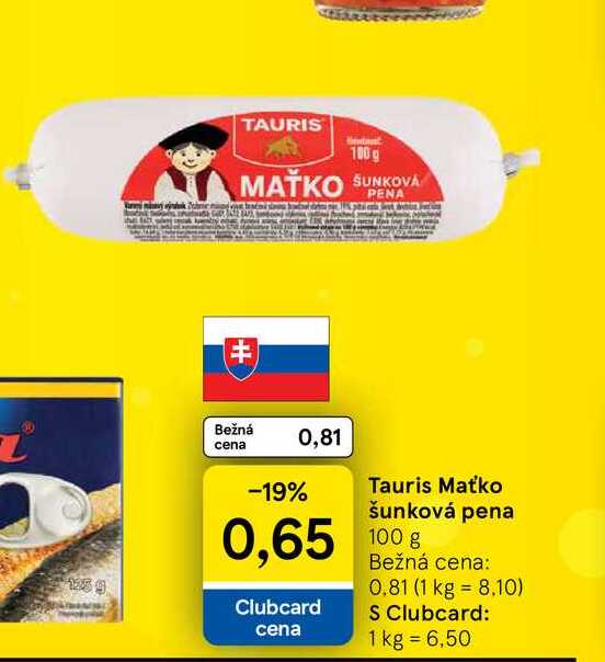 Tauris Maťko šunková pena 100g