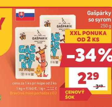 Gašpárky so syrom 250 g