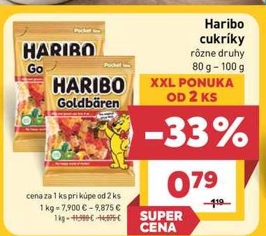 HARIBO bonbóny 80-100g