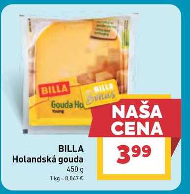 BILLA Holandská gouda 450 g