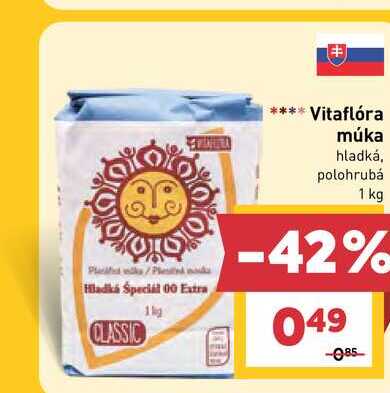 Vitaflóra múka hladká, polohrubá 1 kg