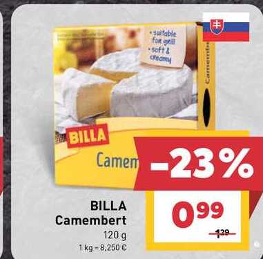 BILLA Camembert 120 g