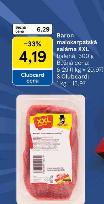 Baron malokarpatská saláma XXL balená, 300 g