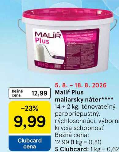 Malíř Plus maliarsky náter 14 + 2 kg