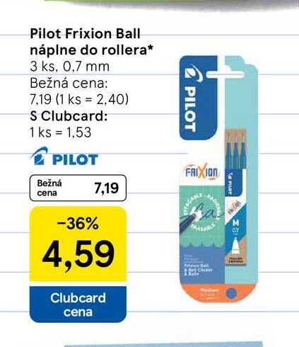 Pilot Frixion Ball náplne do rollera 3 ks, 0.7 mm