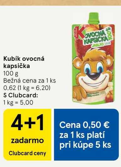 Kubík ovocná kapsička 100 g