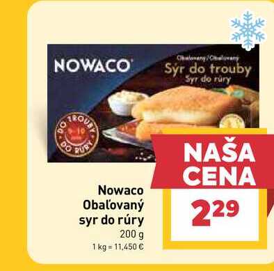 Nowaco Obaľovaný syr do rúry 200 g