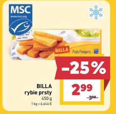 BILLA rybie prsty 450 g