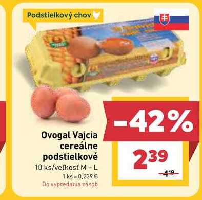 Vajcia cereálne podstielkové 10 ks/veľkosť M-L