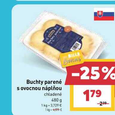 Buchty parené s ovocnou náplňou chladené 480 g